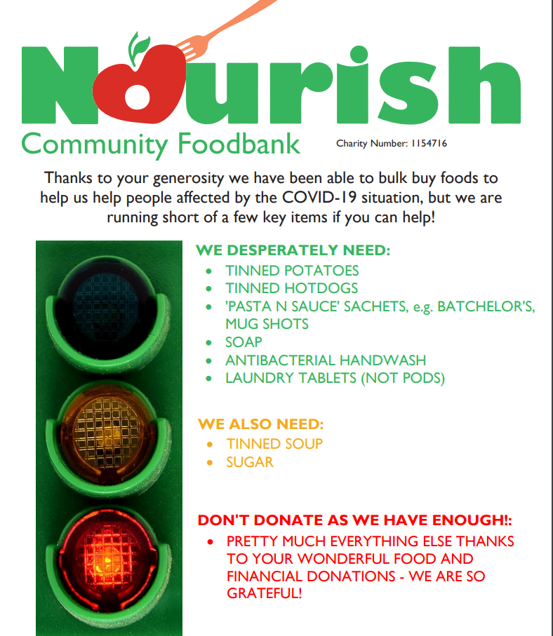 RVL donates to Nourish Community Food Bank in Tunbridge Wells, Kent