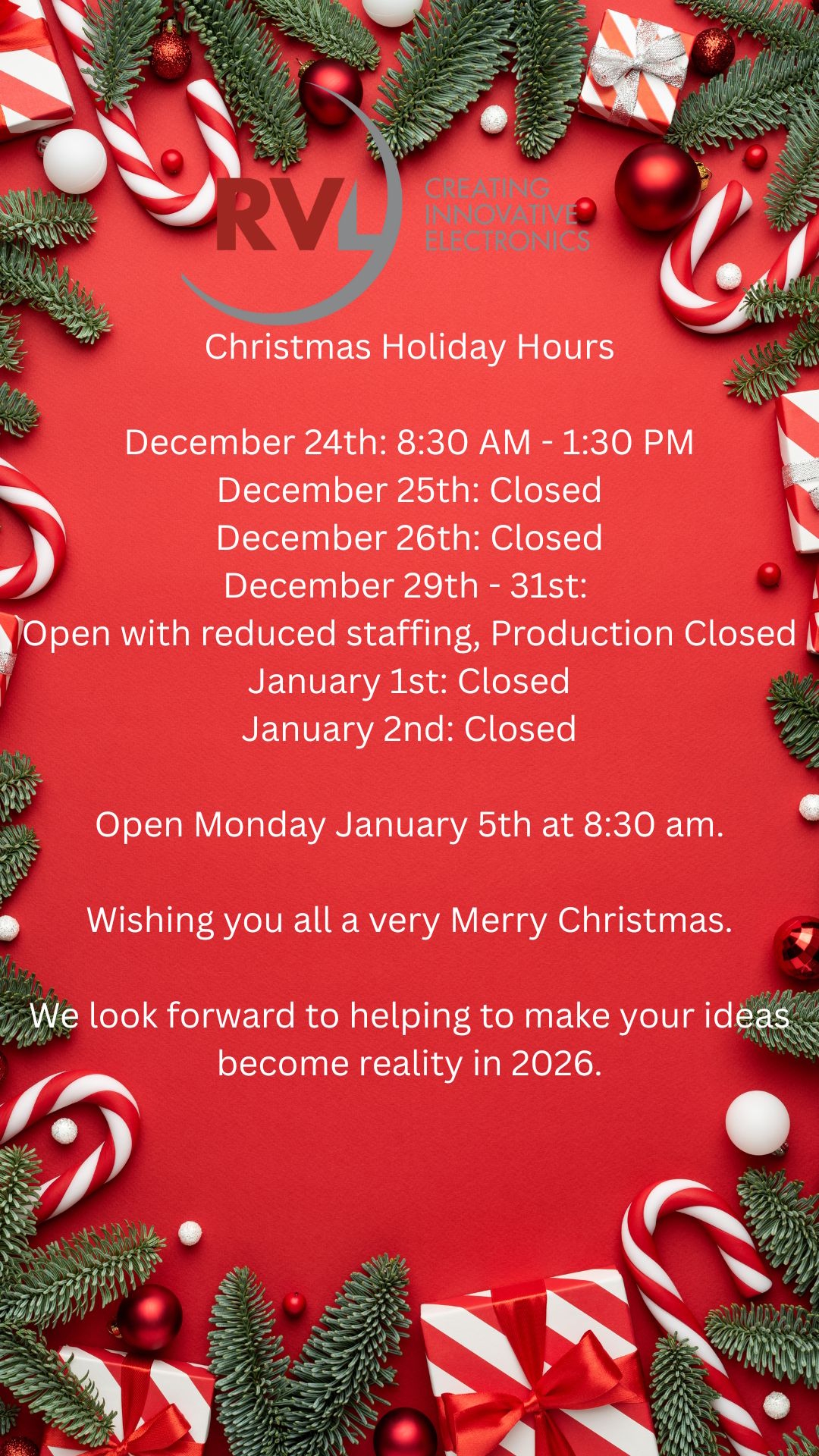 Christmas Opening Hours